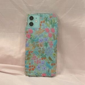 Clear floral rifle paper co. iPhone 11 case